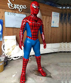 Movie action hero fiberglass spiderman statue